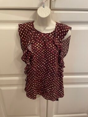 Ulla Johnson silk ruffle top sz 4